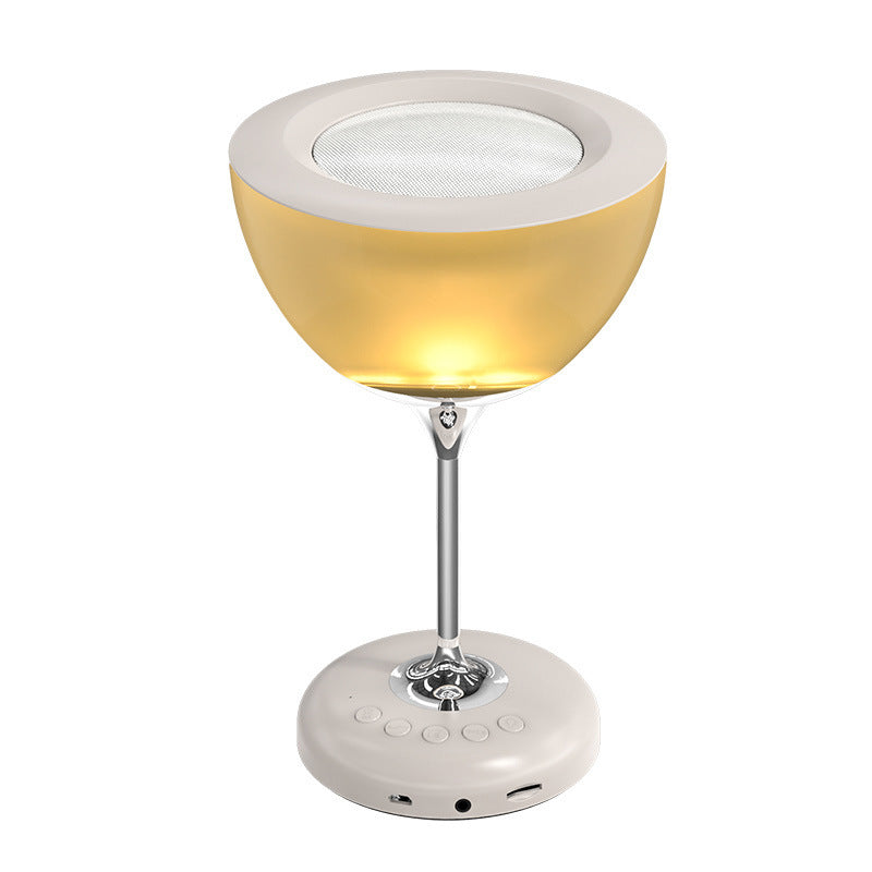 Creative Wine Glass LED Lamp RGB Colorful Night Light Home Decor Table Lamp Portable Atmosphere Light Bluetooth Music Speaker